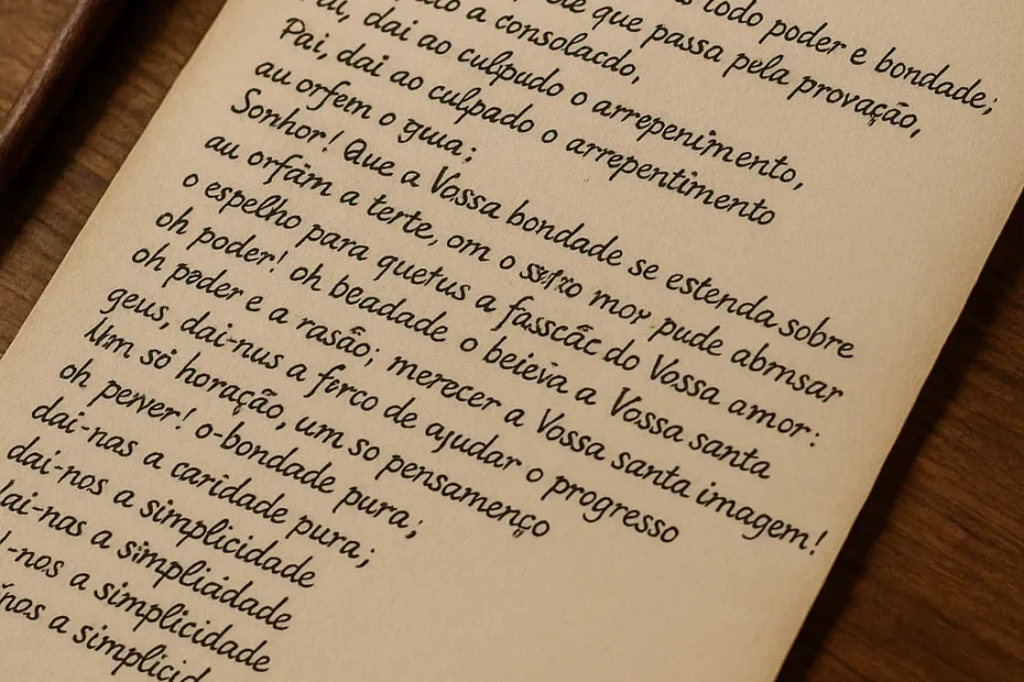 Descubra a beleza da Prece de Cáritas nesta imagem tocante de união espiritual à luz do pôr do sol. Conexão, fé e natureza em perfeita harmonia.