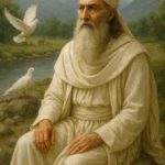 Retrato realístico de Zoroastro (Zaratustra) em cenário natural, simbolizando sabedoria espiritual e ética ancestral.